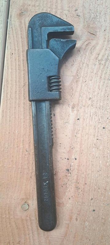 Vintage Moore 12" Verstelbare Moersleutel beschikbaar voor biedingen