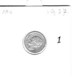 10 Cent 1937., Postzegels en Munten, Munten | Nederland, Zilver, Ophalen of Verzenden, 10 cent, Koningin Wilhelmina