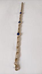 Oude zilveren armband met Lapis Lazuli, Sieraden, Tassen en Uiterlijk, Antieke sieraden, Verzenden, Zilver, Armband, Met edelsteen