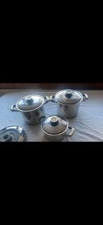 Amc pannen, Ophalen of Verzenden, Zo goed als nieuw, Rvs, Pannenset