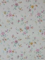 9912 Origineel vintage botergeel bloemenbehang swiet, Huis en Inrichting, Stoffering | Behang, Ophalen of Verzenden, 75 m² of meer
