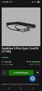 Sea&Sea 5-Pins Sync Cord/N [17100], Ophalen of Verzenden, Nieuw, Meer dan 40 meter, Accessoires