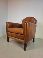 Schitterende Schapenleren Clubfauteuil Leren Fauteuil, Huis en Inrichting, Fauteuils, Gebruikt, Ophalen of Verzenden, 75 tot 100 cm