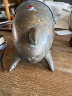 Vintage Messing pot op poten met glazen stenen, Ophalen of Verzenden