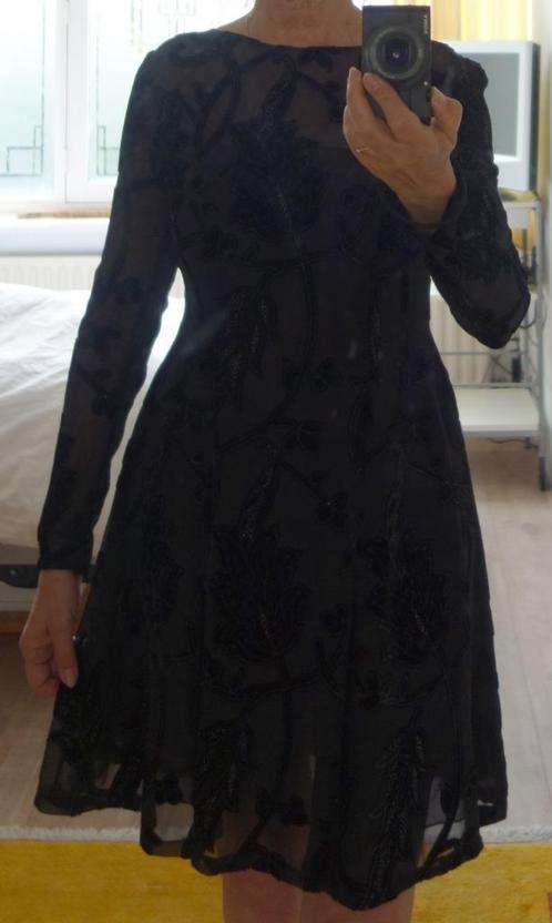 zijden organza zwarte avondjurk mt 36-38, Kleding | Dames, Gelegenheidskleding, Nieuw, Galajurk, Maat 36 (S), Zwart, Ophalen of Verzenden