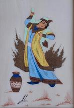 China. Olieverf. Miniatuur. Ca 1920. 21/27 cm., Antiek en Kunst, Ophalen