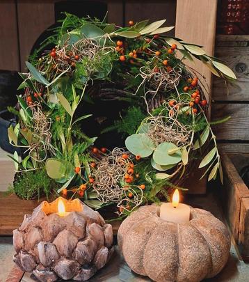 landelijk herfstkransje 30cm beschikbaar voor biedingen