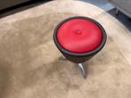 Leolux TamTam Kruk Poef rood zwart leer Design Tam Tam