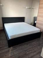 IKEA Malm - 180x200m + Lonset boxspring, Ophalen, Zwart, Tweepersoons, Zo goed als nieuw
