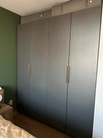 IKEA Pax kast donkergrijs met gouden grepen, Ophalen, 200 cm of meer, 150 tot 200 cm, Zo goed als nieuw