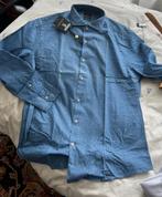 Dan John blauw wit overhemd maat XL nieuw, Blauw, Nieuw, Ophalen of Verzenden, Halswijdte 43/44 (XL)