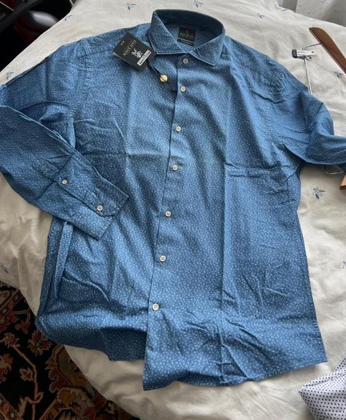 Dan John blauw wit overhemd maat XL nieuw, Kleding | Heren, Overhemden, Nieuw, Halswijdte 43/44 (XL), Blauw, Ophalen of Verzenden