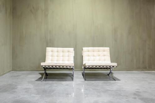Barcelona chairs, 2x, Huis en Inrichting, Fauteuils, 75 tot 100 cm, Ophalen of Verzenden