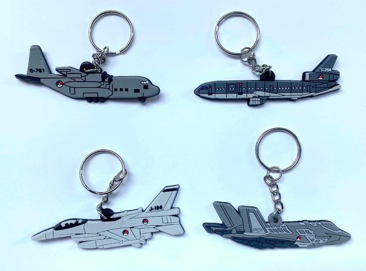 Sleutelhangers van de Luchtmacht, complete set van 12, Verzamelen, Militaria | Algemeen, Luchtmacht, Overige typen, Nederland