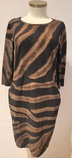 ANNA VAN TOOR Travelstof animalprint jurk maat 36, Bruin, Ophalen of Verzenden, Zo goed als nieuw, Knielengte