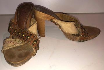 Replay SEXY Houtenklompjes met leder maat 37 beschikbaar voor biedingen