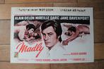 filmaffiche Alain Delon Madly 1970 filmposter, Rechthoekig Liggend, Ophalen of Verzenden, Zo goed als nieuw, A1 t/m A3