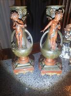 Antieke vazen met engelen putti, Huis en Inrichting, Woonaccessoires | Zuilen en Pilaren, Ophalen of Verzenden, Zo goed als nieuw