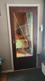 Mooie glas en lood binnen deur., Doe-het-zelf en Verbouw, Deuren en Horren, Ophalen, Gebruikt, 80 tot 100 cm, Binnendeur