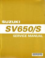 Suzuki SV650 en SV650 S Service manual (4622z), Verzenden, Suzuki