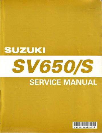 Suzuki SV650 en SV650 S Service manual (4622z) beschikbaar voor biedingen