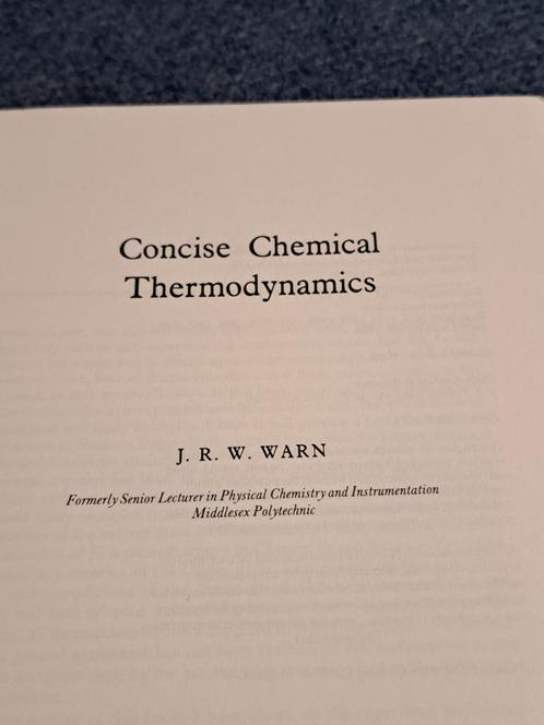 Beknopte chemische thermodynamica, Boeken, Techniek, Gelezen, Bouwkunde, Ophalen of Verzenden