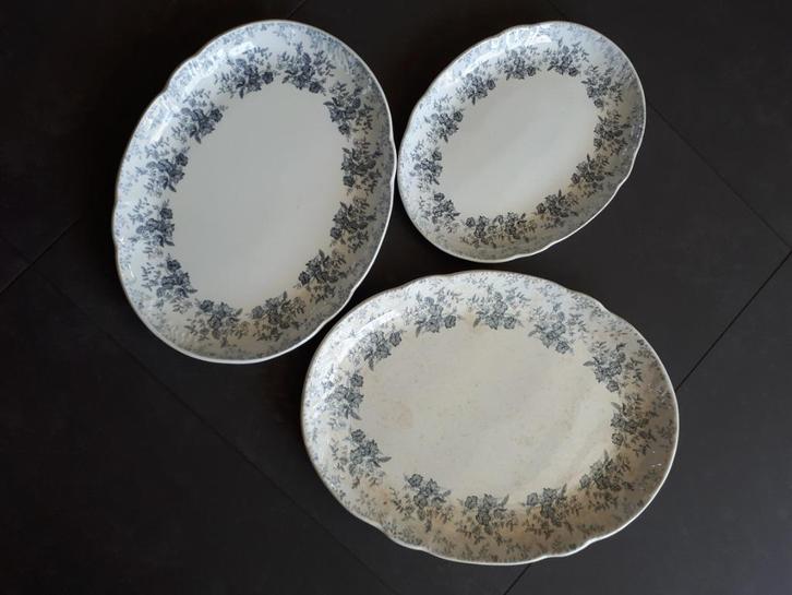 Ladas Bleu serveerschalen, drie stuks, Antiek en Kunst, Antiek | Servies los, Ophalen
