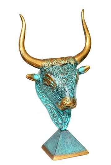 Schitterende Grote Bronzen Minoïsche Stier Paleis Knossos beschikbaar voor biedingen