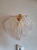 Vintage wandlampje van Novaresi met Murano glas bladeren!, Huis en Inrichting, Lampen | Kroonluchters, Glas, Gebruikt, Vintage
