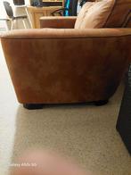 Comfortabele bruine bank, Gebruikt, 125 cm of meer, Rechthoekig, 75 tot 100 cm