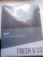 Nieuwe Jersey splittopper hoeslaken van Fresh & Co, Bruin, Hoeslaken of Sloop, Ophalen of Verzenden, Nieuw