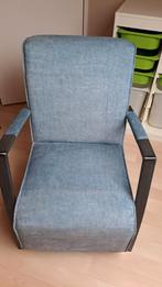Nette blauwe fauteuil, Ophalen of Verzenden, Gebruikt, 75 tot 100 cm, 50 tot 75 cm