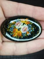 Een zeer mooie Palekh-broche, Rusland, 1995, Ophalen of Verzenden, Zo goed als nieuw, Zilver, Overige materialen