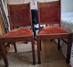 oude eetkamerstoelen, Huis en Inrichting, Stoelen, Ophalen, Gebruikt, Twee, Rechthoekig