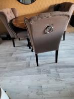 3 Landelijke Eetkamerstoelen Taupe, Ophalen of Verzenden