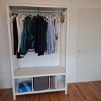 Witte open kledingkast Hemnes Ikea, Ophalen, Overige materialen, 100 tot 150 cm, Met plank(en)