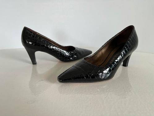 Yoyoli 166) Peter kaizer 2 1/2 (35,5)zwart kroko lakleer, Kleding | Dames, Schoenen, Zo goed als nieuw, Pumps, Zwart, Ophalen of Verzenden