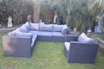 lounge set van het merk Royal Patio met dikke grijze kussens, Ophalen, Kunststof, Gebruikt, Loungeset