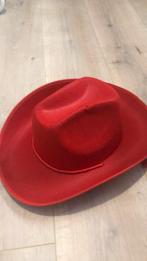 Rode cowboy hoed, Ophalen of Verzenden, Hoed, Zo goed als nieuw