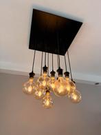 Moderne hanglamp met 9 lichtpunten, Huis en Inrichting, Lampen | Hanglampen, Ophalen, Zo goed als nieuw, Hout, Minder dan 50 cm