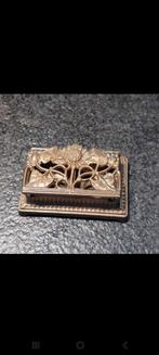Koperen postzegeldoosje art nouveau, Antiek en Kunst, Ophalen of Verzenden
