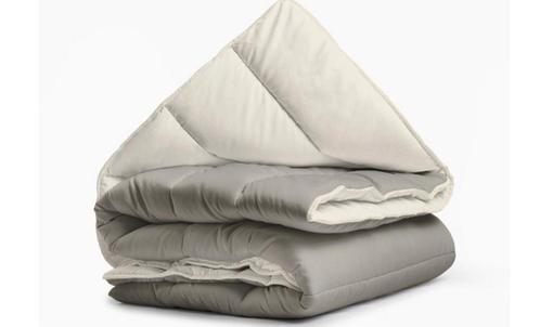 Dekbed en overtrek in 1 Dekbed All-in one crème/kaki 240 x 2, Huis en Inrichting, Slaapkamer | Beddengoed, Nieuw, Deken of Dekbed
