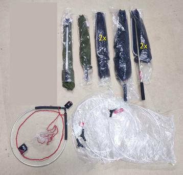 Mix Partij 11x landingsnet nieuw in de verpakking schepnet beschikbaar voor biedingen