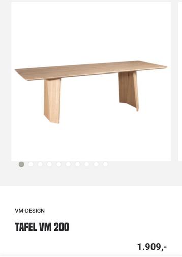 Massief eikenhout design eettafel van 2 meter, VM-design beschikbaar voor biedingen