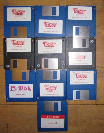 10 Retro Vintage DOS Spel Diskettes van de uitgever AmiComp beschikbaar voor biedingen