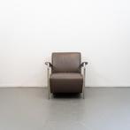 2x Leolux Scylla Fauteuil Laag Licht- en Donkerbruin - Leer, Huis en Inrichting, Fauteuils, Niet ingevuld, Gebruikt, Niet ingevuld