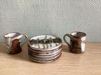 Deens keramiek servies, Overige materialen, Ophalen of Verzenden, Zo goed als nieuw, Keramiek, vintage, deens,, servies, mokken, gebaksbordjes