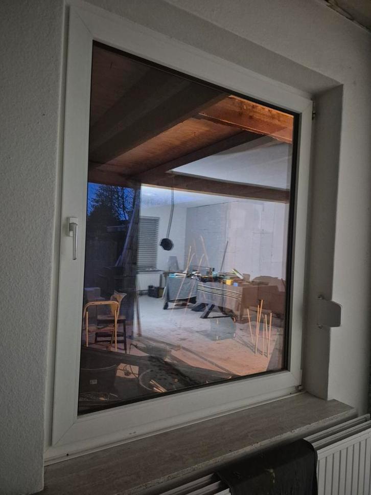 Draai-kiepraam met kozijn en dubbelglas, Doe-het-zelf en Verbouw, Glas en Ramen, Gebruikt, 120 tot 160 cm, 120 tot 160 cm, Dubbelglas