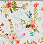 Vliesbehang met fleurige bloemenprint.  rollen en 1 gratis, Ophalen of Verzenden, Minder dan 10 m²