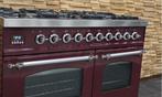 Luxe Fornuis Boretti 100 cm bordeaux rood + rvs GASOVEN, 60 cm of meer, Ophalen of Verzenden, Zo goed als nieuw, Energieklasse A of zuiniger